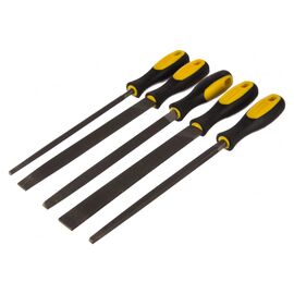  Набор напильники с двухкомпонентной рукояткой STAYER 1682-20-H5_z01 плоский,полукруглый,трехгранный,квадратный,круглый,№2,200мм 