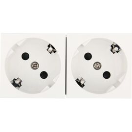  Розетка LK Studio LK45 (851704-1) с з/к. двойная под углом 45 градусов белый 