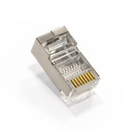  Коннектор Exegate PL45-C5-8P8C-SH-100 (EX293764RUS) RJ-45 8P8C категория 5e, экранированный, 100шт. 