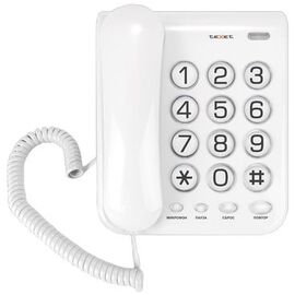  Телефон проводной TEXET TX-262 светло-серый 