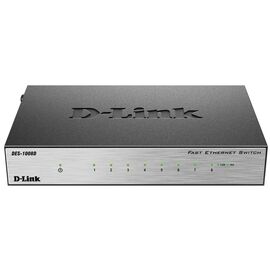  D-Link DES-1008D/L2B Неуправляемый коммутатор с 8 портами 10/100Base-TX 