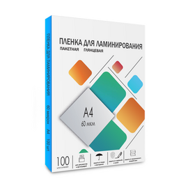  Пленка для ламинирования Гелеос LPA4-60 A4, 216х303 (60 мкм) глянцевая 100шт 