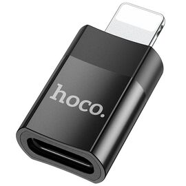  Адаптер для Lightning 8-pin Type-C USB Hoco UA17 (Black) 