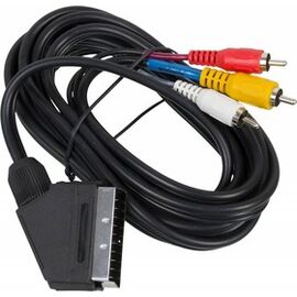  Кабель аудио-видео Ningbo SCART (m)/3хRCA (m) 3м черный (JSC005-3) 