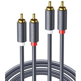  Аудиокабель UGREEN AV104 (10517) 2RCA Male to 2RCA Male Cable 1,5m Black 