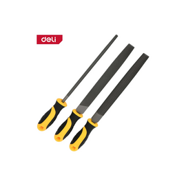  Набор напильников Deli DL353083 3шт №2 200мм, инструментальная сталь T12, пластиковая рукоятка 