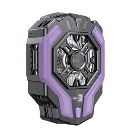  Кулер игровой (охлаждение) для смартфонов HOCO GM26 Ambitious cooling mobile phone fan (черный/фиолетовый) 