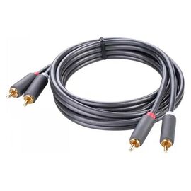  Аудиокабель UGREEN AV104 (10520) 2RCA Male to 2RCA Male Cable 5m Black 