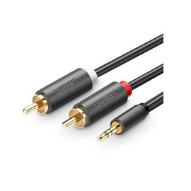  Аудиокабель UGREEN AV102 (10512) 3.5mm Male to 2 RCA Male Audio Cable 3m Gray 