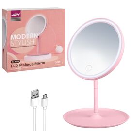  Настольное зеркало для макияжа с подсветкой MIRRORLIGHT- А1 (Розовый) 