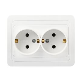  Розетка SMARTBUY Марс SBE-02w-16-S2-Z скрытая установка, 2-местная с заземлением 16А белая 1/10 