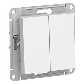  Переключатель Systeme electric AtlasDesign ATN001365 2-клавишный сх.6/2, 10АХ, механизм, лотос 