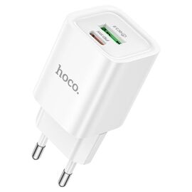  Зарядное устройство HOCO C149A Charm PD30W+QC3.0 Charger Set (T.C to IP) (EU) White 