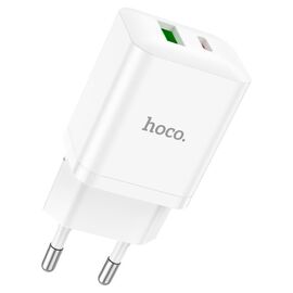  Зарядное устройство HOCO N28 Founder PD20W+QC3.0 Charger (EU) White 