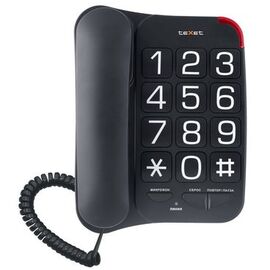  Телефон проводной TEXET TX-201 черный 