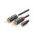  Кабель UGREEN AV102 10588 3.5mm Female to 2 RCA Male Audio Cable 1m Gray 