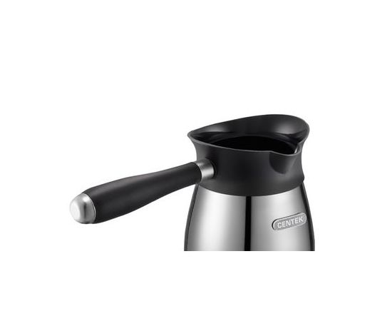 Электрическая турка Centek CT-1098 SS(металл) 0.5л, 480Вт, нерж.сталь, съемная мягкая ручка 