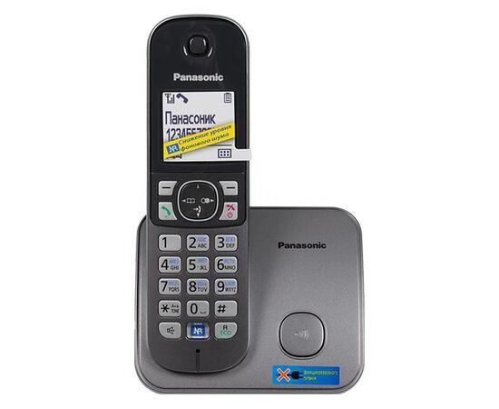  Радиотелефон Dect Panasonic KX-TG6811RUM серый металлик АОН 