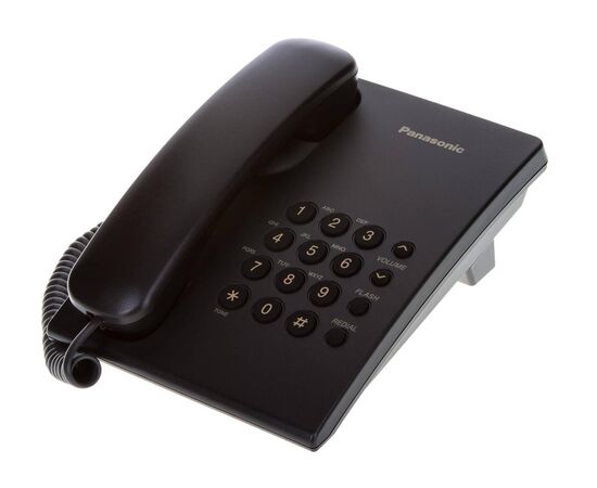  Телефон проводной Panasonic KX-TS2350RUB черный 