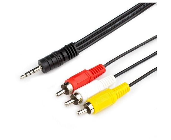  Аудиокабель ATCOM AT1006 minijack-3RCA, 1m 