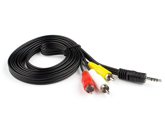 Аудиокабель ATCOM AT1006 minijack-3RCA, 1m 