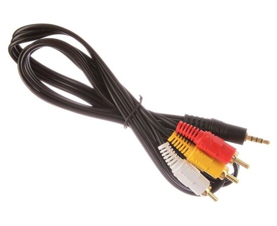  Аудиокабель ATCOM AT1006 minijack-3RCA, 1m 