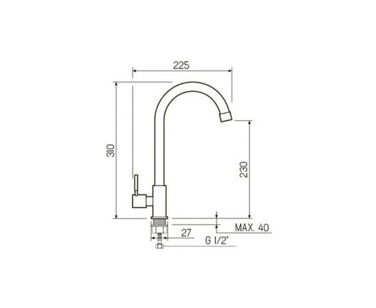  Смеситель для кухни РМС SUS124-269F 
