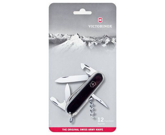  Нож перочинный Victorinox Spartan (1.3603.3B1) 91мм 12функций черный блистер 