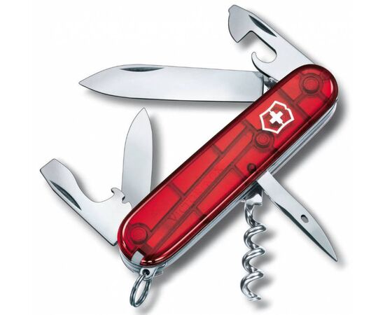  Нож перочинный Victorinox Spartan (1.3603.T) 91мм 12функций красный полупрозрачный карт.коробка 