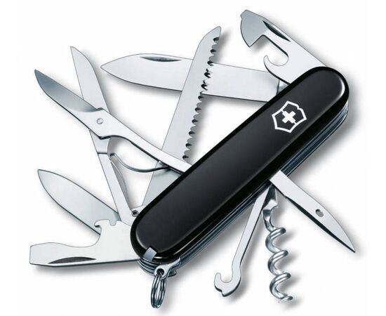  Нож перочинный Victorinox Huntsman (1.3713.3) 91мм 15функций черный карт.коробка 