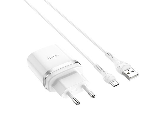  СЗУ HOCO C12Q Smart QC3.0 + Micro (белый) 