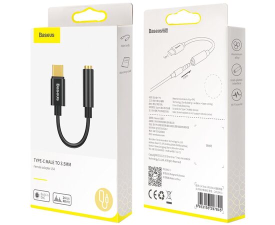  OTG переходник Baseus L54 Type-C Male to 3.5mm Female чёрный 