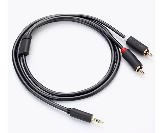  Кабель UGREEN AV102 10588 3.5mm Female to 2 RCA Male Audio Cable 1m Gray 