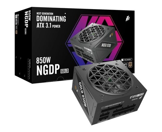  Блок питания 1STPLAYER NGDP Gold 850W (HA-850BA4) / ATX 3.0, APFC, 80 Plus Gold, LLC+DC-DC, 120mm fan, full modular, черный 
