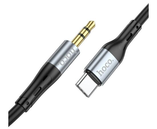 Аудио-адаптер HOCO UPA22 Type-C silicone digital audio conversion cable (черный) 