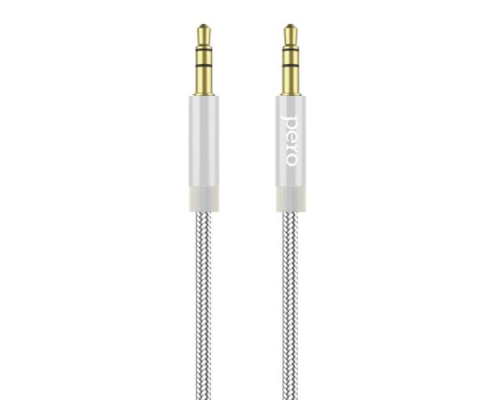  Аудио-кабель PERO MC-01 2x3.5 JACK, 2м, Silver 