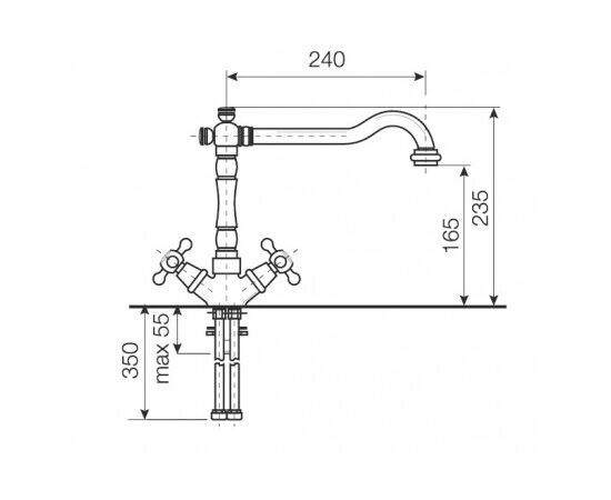  Смеситель Italmix Novecento NO 0910 (basalt чёрный GR32) 