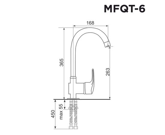  Кухонный смеситель MAUNFELD MFQT-6B черный 