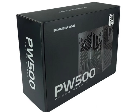  Блок питания Powercase PW500 (80 Plus, ATX 2.31, 500W, APFC, DC-DC, 120mm Fan) 