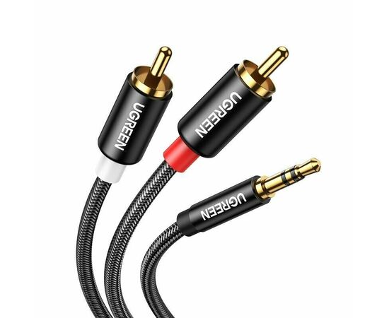  Аудиокабель UGREEN AV116 (10591) 3.5mm Male to 2RCA Male Cable 5m Black 