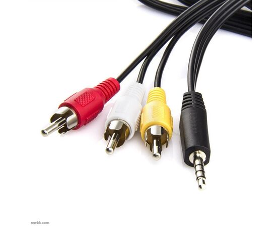  Кабель DeTech Audio DC3.5 - 3RCA 2м 