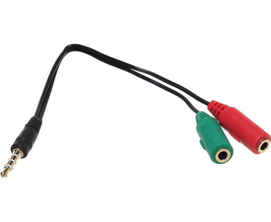  Переходник DEFENDER Headset Jack 2*3.5jack—3.5 4pin jack 0,15м 63012 