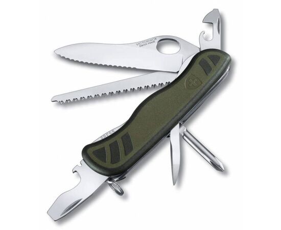  Нож перочинный Victorinox Military (0.8461.MWCH) 111мм 10функций зеленый/черный карт.коробка 