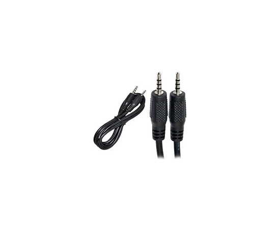  Кабель DeTech AUX 3,5mm Pin G-P 4 pole M/M 2м (gold plated) 