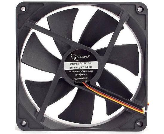  Вентилятор 120 мм Gembird S12025H-3P4M, 120x120x25, 4pin, 2000 rpm, провод 30 см 