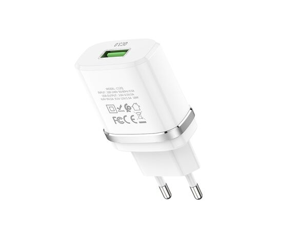  СЗУ HOCO C12Q Smart QC3.0 (белый) 