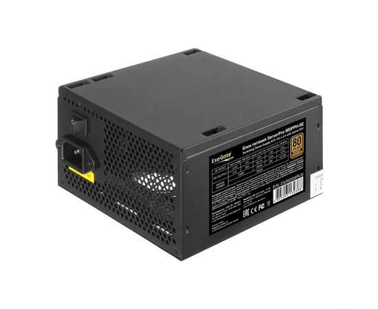  Блок питания ExeGate ServerPRO 80 PLUS® Bronze 800PPH-SE EX292206RUS 800W (ATX, for 3U+ cases, APFC, КПД 89% (80 PLUS Bronze), 12cm fan 